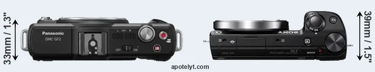 Compare GF2 versus NEX-5R top