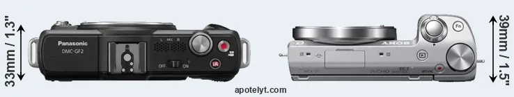 Compare GF2 versus NEX-5T top