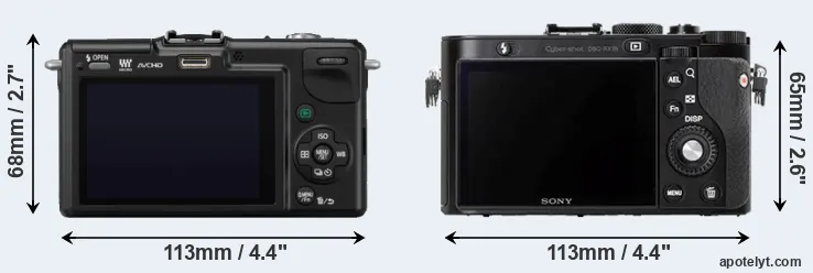Comparison GF2 or RX1R rear