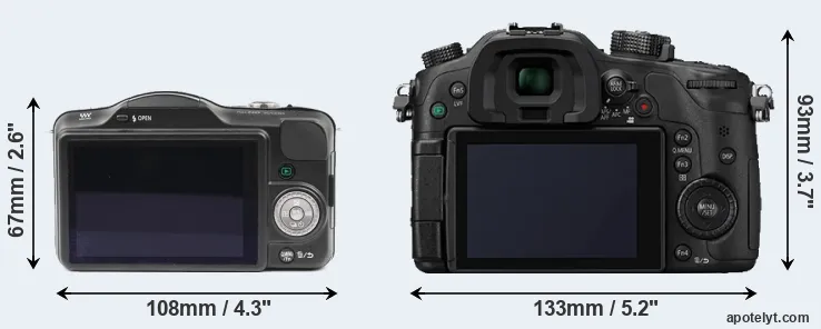 Comparison GF3 or GH4 rear