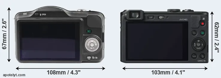 Comparison GF3 or LF1 rear