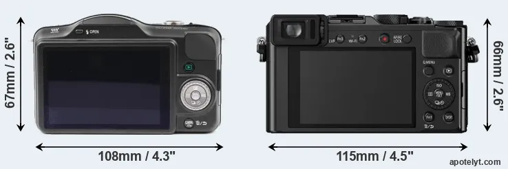 Comparison GF3 or LX100 rear