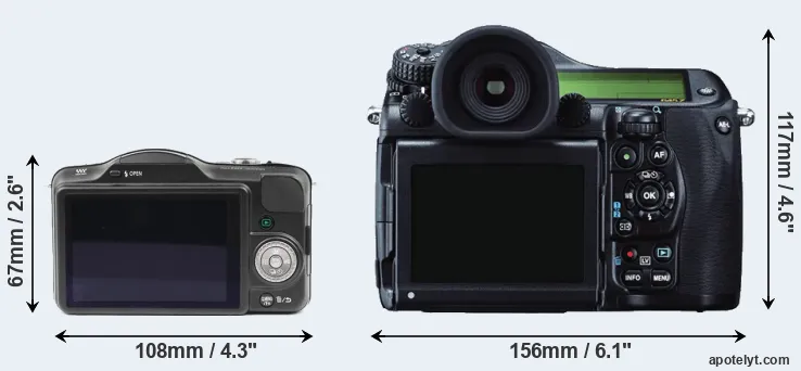 Comparison GF3 or 645Z rear