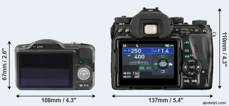 Comparison GF3 or K-1 II rear