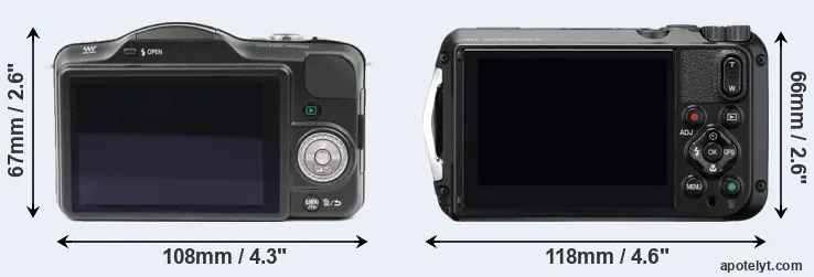 Comparison GF3 or WG-6 rear