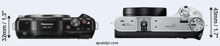 Compare GF3 versus NX500 top