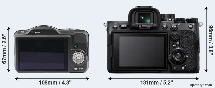 Comparison GF3 or A7 IV rear