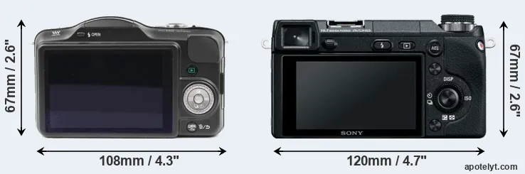 Comparison GF3 or NEX-6 rear