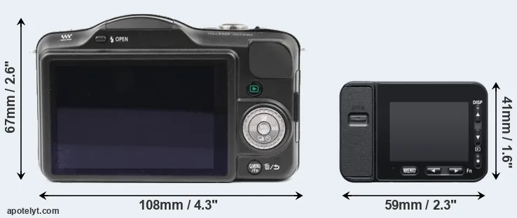 Comparison GF3 or RX0 II rear