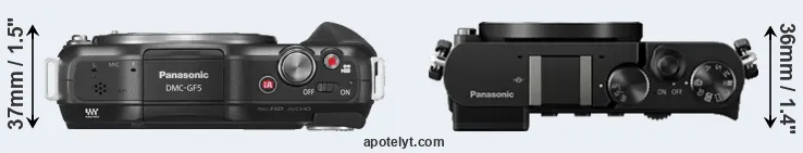 Compare GF5 versus GM5 top