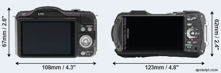 Comparison GF5 or WG-60 rear