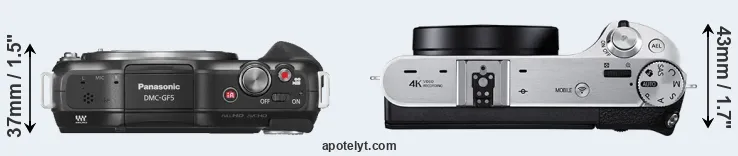 Compare GF5 versus NX500 top