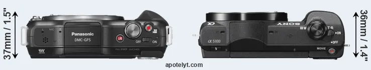 Compare GF5 versus A5100 top