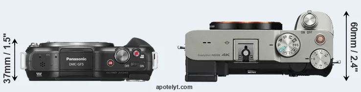 Compare GF5 versus A7C top