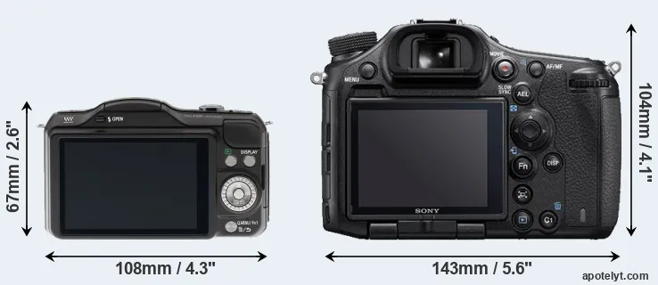 Comparison GF5 or A99 II rear