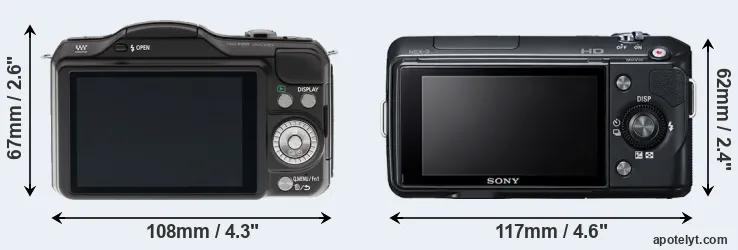 Comparison GF5 or NEX-3 rear