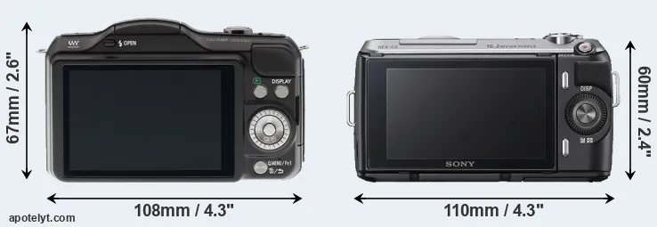 Comparison GF5 or NEX-C3 rear