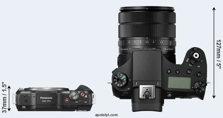 Compare GF5 versus RX10 III top