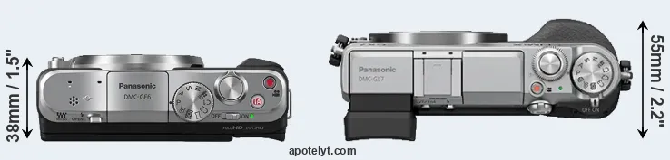 Compare GF6 versus GX7 top