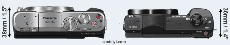 Compare GF6 versus A5100 top