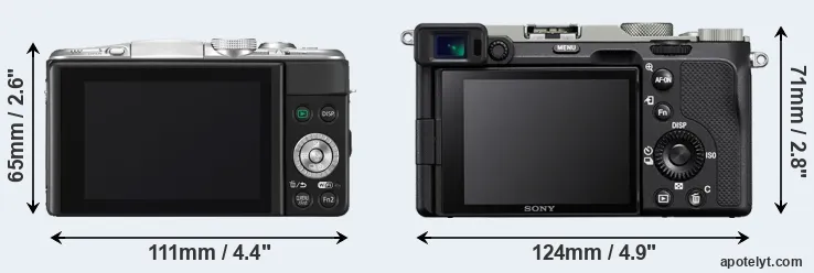 Comparison GF6 or A7C rear