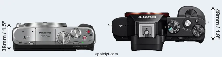 Compare GF6 versus A7R top