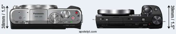 Compare GF6 versus NEX-5R top