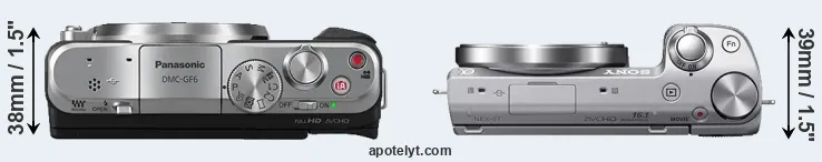 Compare GF6 versus NEX-5T top