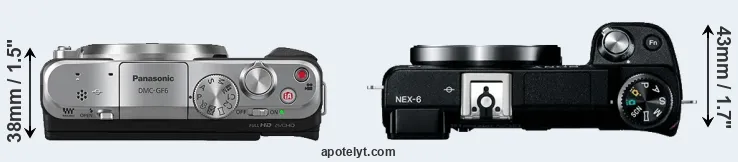 Compare GF6 versus NEX-6 top