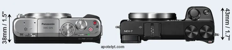 Compare GF6 versus NEX-7 top