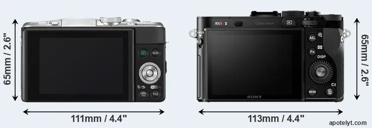 Comparison GF6 or RX1R II rear