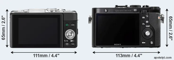 Comparison GF6 or RX1R rear