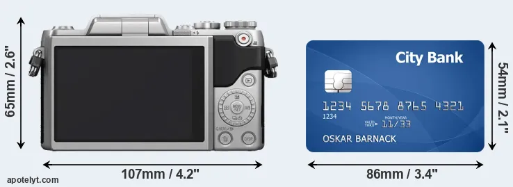 GF7 and credit card rear side