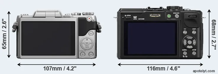 Comparison GF7 or GX1 rear