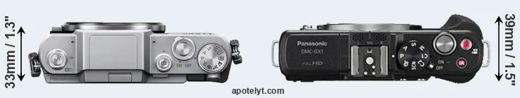 Compare GF7 versus GX1 top