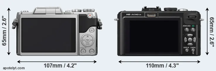 Comparison GF7 or LX5 rear