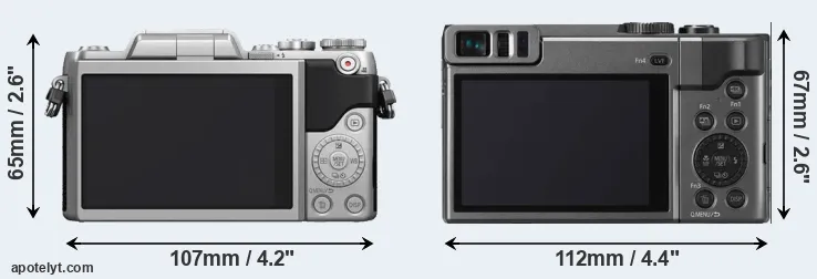 Comparison GF7 or TZ90 rear