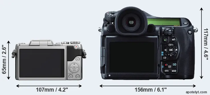 Comparison GF7 or 645Z rear
