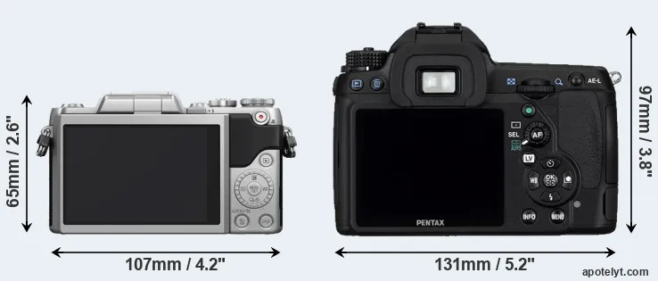 Comparison GF7 or K-5 rear