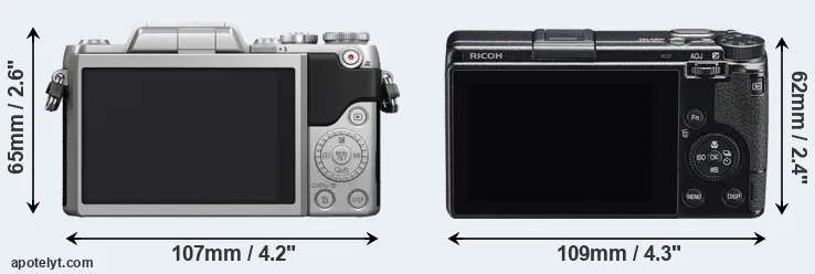 Comparison GF7 or GR IIIx rear