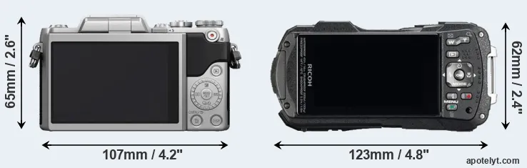 Comparison GF7 or WG-60 rear