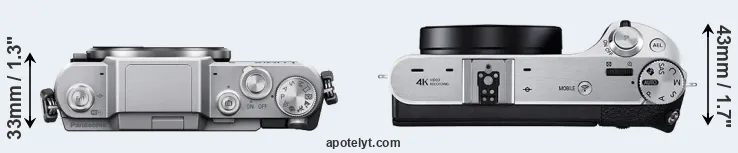 Compare GF7 versus NX500 top