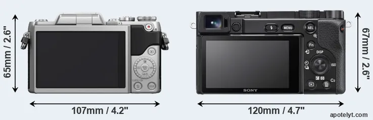 Comparison GF7 or A6100 rear