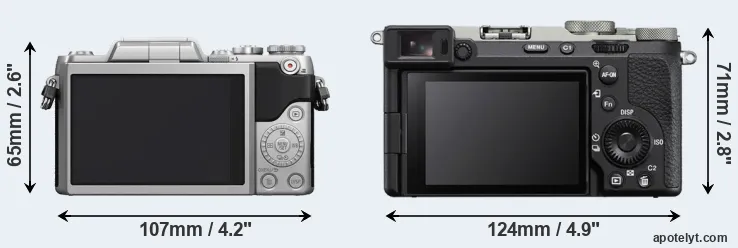 Comparison GF7 or A7C II rear