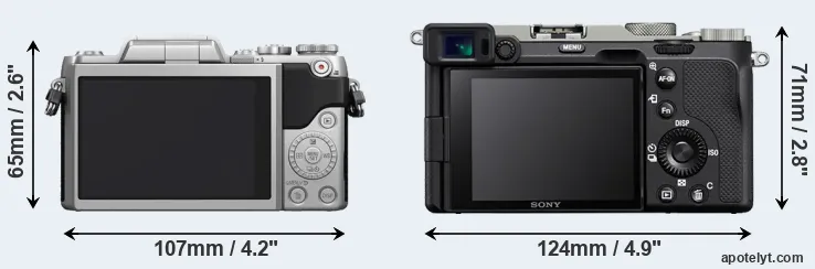 Comparison GF7 or A7C rear