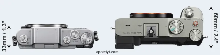 Compare GF7 versus A7C top