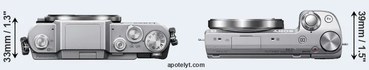 Compare GF7 versus NEX-5T top