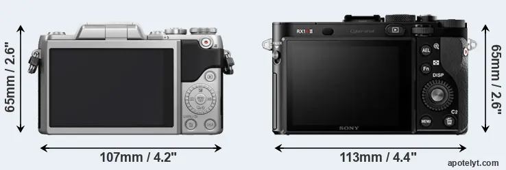 Comparison GF7 or RX1R II rear