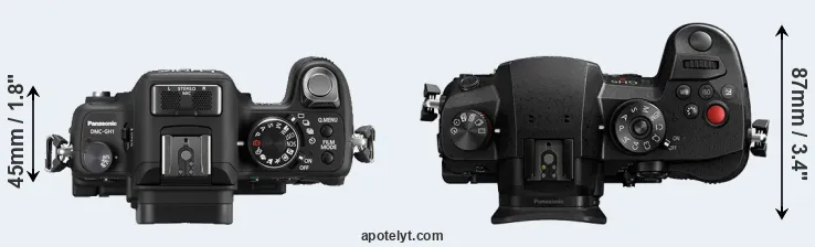 Compare GH1 versus GH5 II top