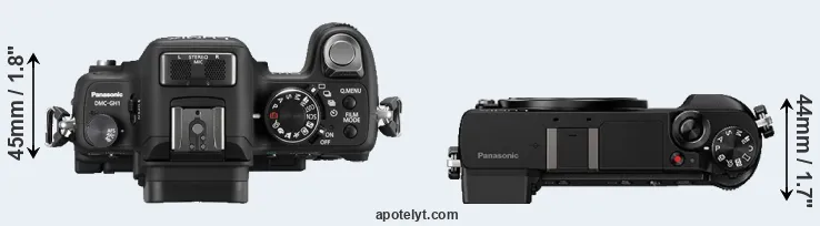 Compare GH1 versus GX85 top